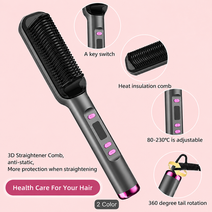 HeatComb Elite — Multi-Functional Thermostatic Straightening Comb